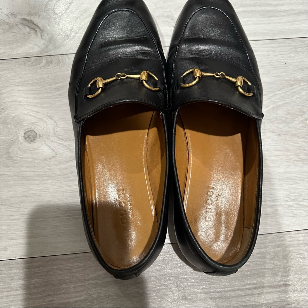 Gucci Jordaan Horsebit Leather Loafers - Picture 3 of 10